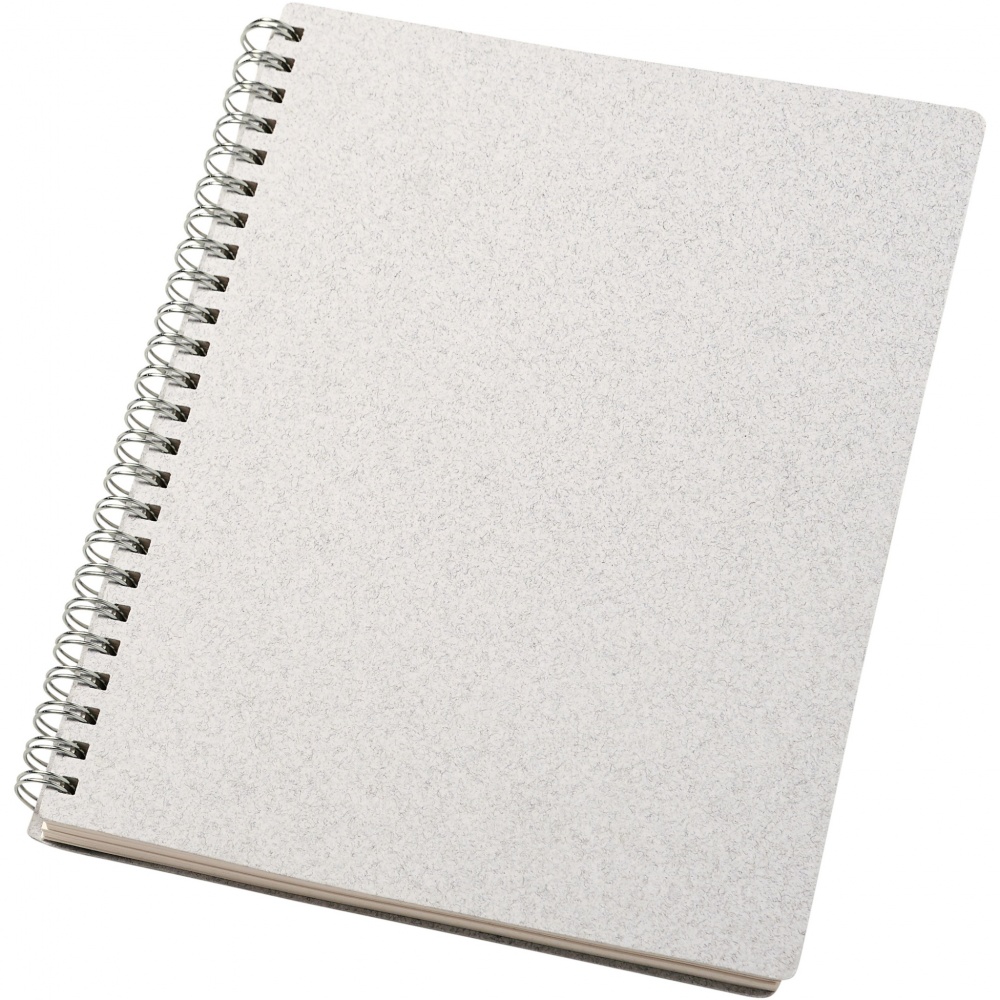 Logo trade promotional giveaway photo of: Bianco A5 size wire-o notebook